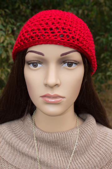 Red Slouchy Beanie