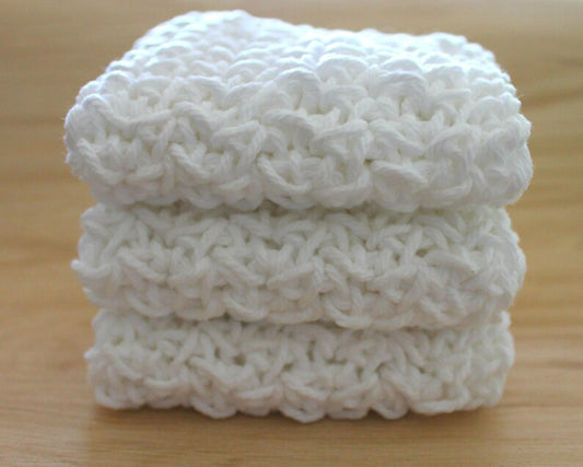 White Cotton Washcloth